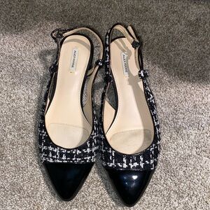 Alex Marie Tweeted Sling Back Flat Shoes